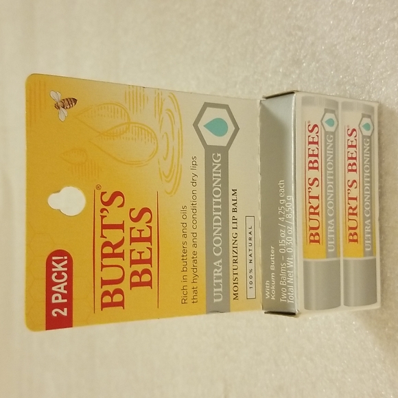 2 PACK Burt's Bees ULTRA CONDITIONING Moisturizing Lip Balm!